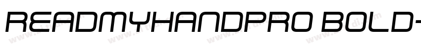 ReadMyHandPro Bold字体转换